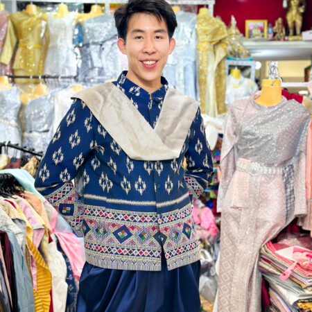 เสื้อผ้าทอฝ้ายแท้ กระดุมหน้า